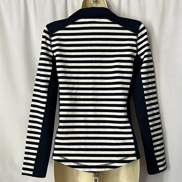 Lauren Ralph Lauren NWT Navy/White Striped Full Zip Jacket Coat **Size XS**🌺🌺 - Picture 2 of 6